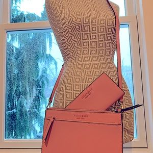 Pink Kate spade crossbody With Wallet